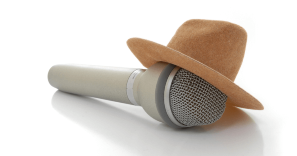 Small microphone with hat